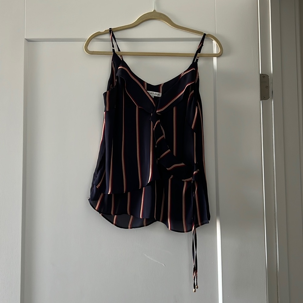 Navy & Maroon Striped Camisole